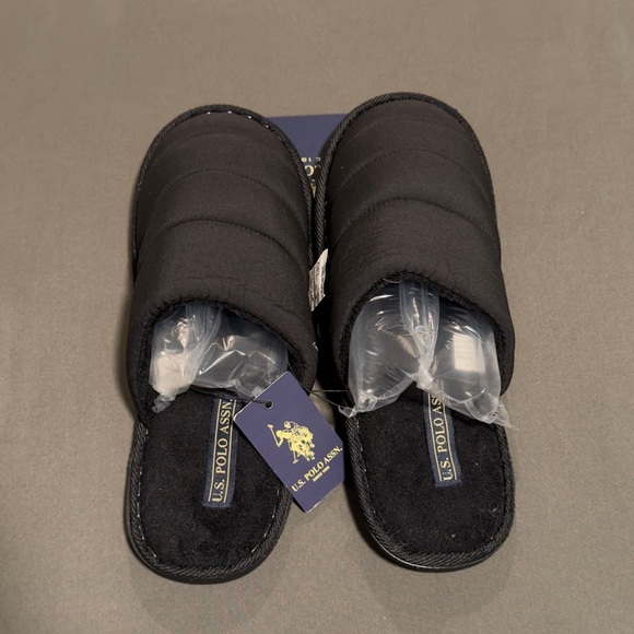 U.S. Polo Assn. Other - U.S. Polo Assn. Black Quilted Slide Sandals